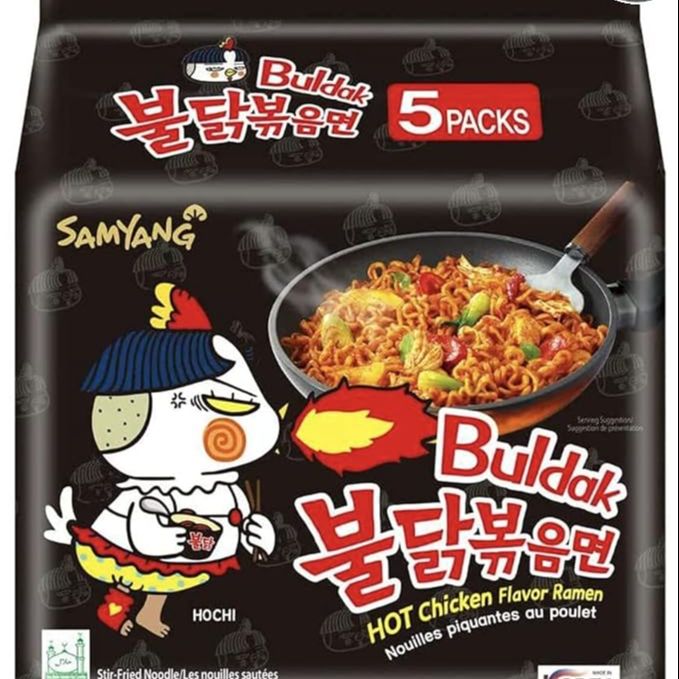 Picture of Samyang Hot Chicken Ramen Buldak Fire Noodles 5 X 140 Grams