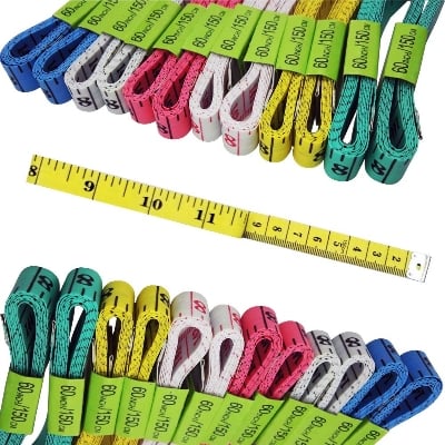 Picture of Super Tailor 1.5 Meter/ 60" Length soft plastic Ruler Tailor Cloth Measure Tape for medical student/Tailor-12  piece(Imported)  6 Colors