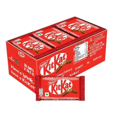 Picture of KIT KAT 3 Fingers Chocolate Coated Wafer Bar Pack of 10 Units