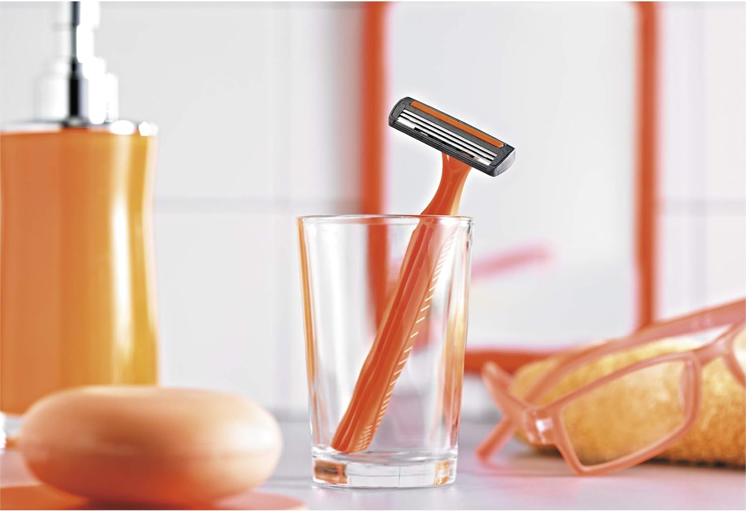 Picture of BIC 3 Sensitive Men's Triple-Blade Sensitive Razors Fixed Head for a Soft Shave Pack of   4 Disposable Razors