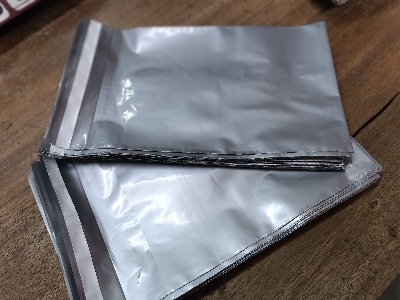 Picture of (8x10+2)inch 100 Pcs Silver Courier poly Bag/Parcel poly Bag/Mailer poly Bag