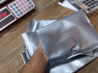 Picture of (10x12+2)inch 50 Pcs Silver Courier poly Bag/Parcel poly Bag/Mailer poly Bag