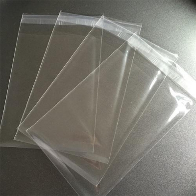 Picture of (8" x 12") 100 pcs crystal cellophane poly bag for packaging material with adhesive