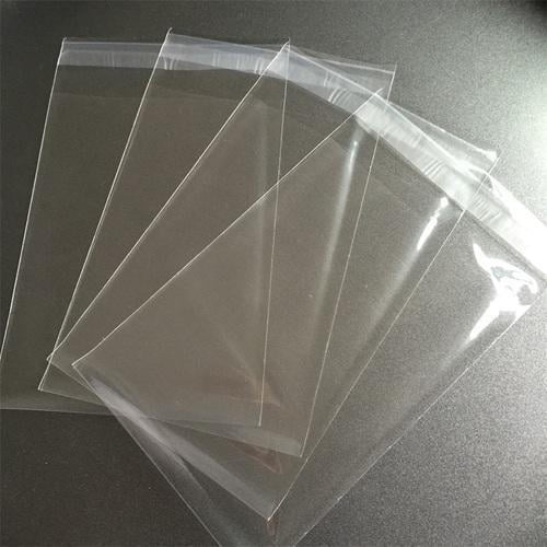 Picture of (9" x 16") 50 pcs crystal cellophane poly bag for packaging material with adhesive