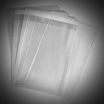 Picture of (11" x 17") 50 pcs crystal cellophane poly bag for packaging material with adhesive