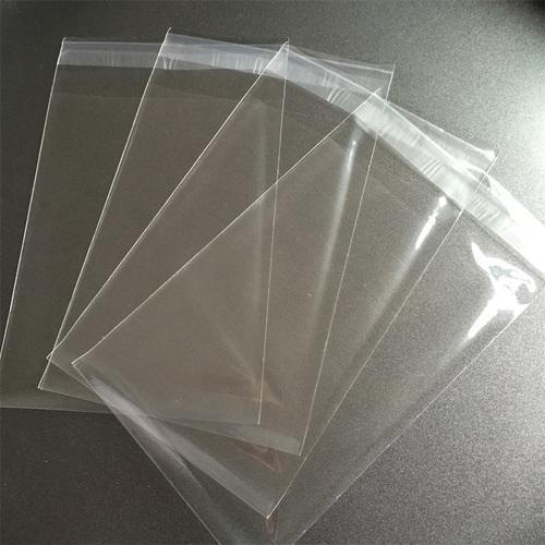 Picture of (14" x 20") 50 pcs crystal cellophane poly bag for packaging material with adhesive