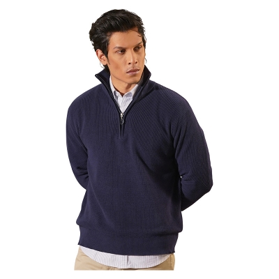 Picture of Navy Quarter Zip Sweater