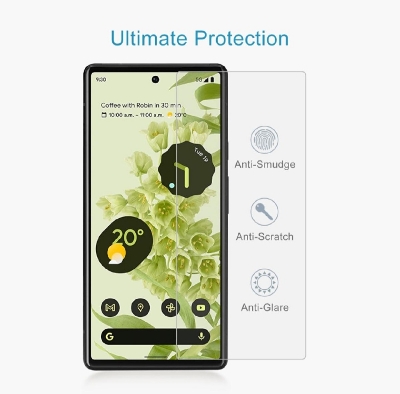 Picture of Google Pixe 7 Premium Tempered Glass Screen Protector Slim 9H Hard 2.5D-Transparent