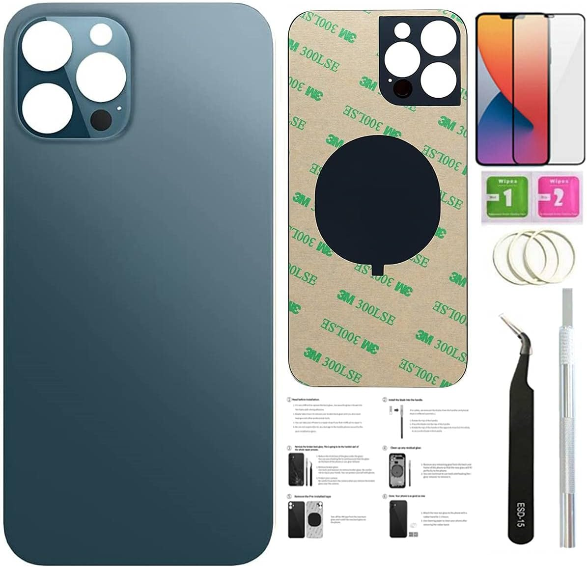 Picture of Apple iphone 12Pro/12 Pro Max Backshell Replacement Backshell Back Glass Battery Cover Housing Case for Apple Iphone 12
