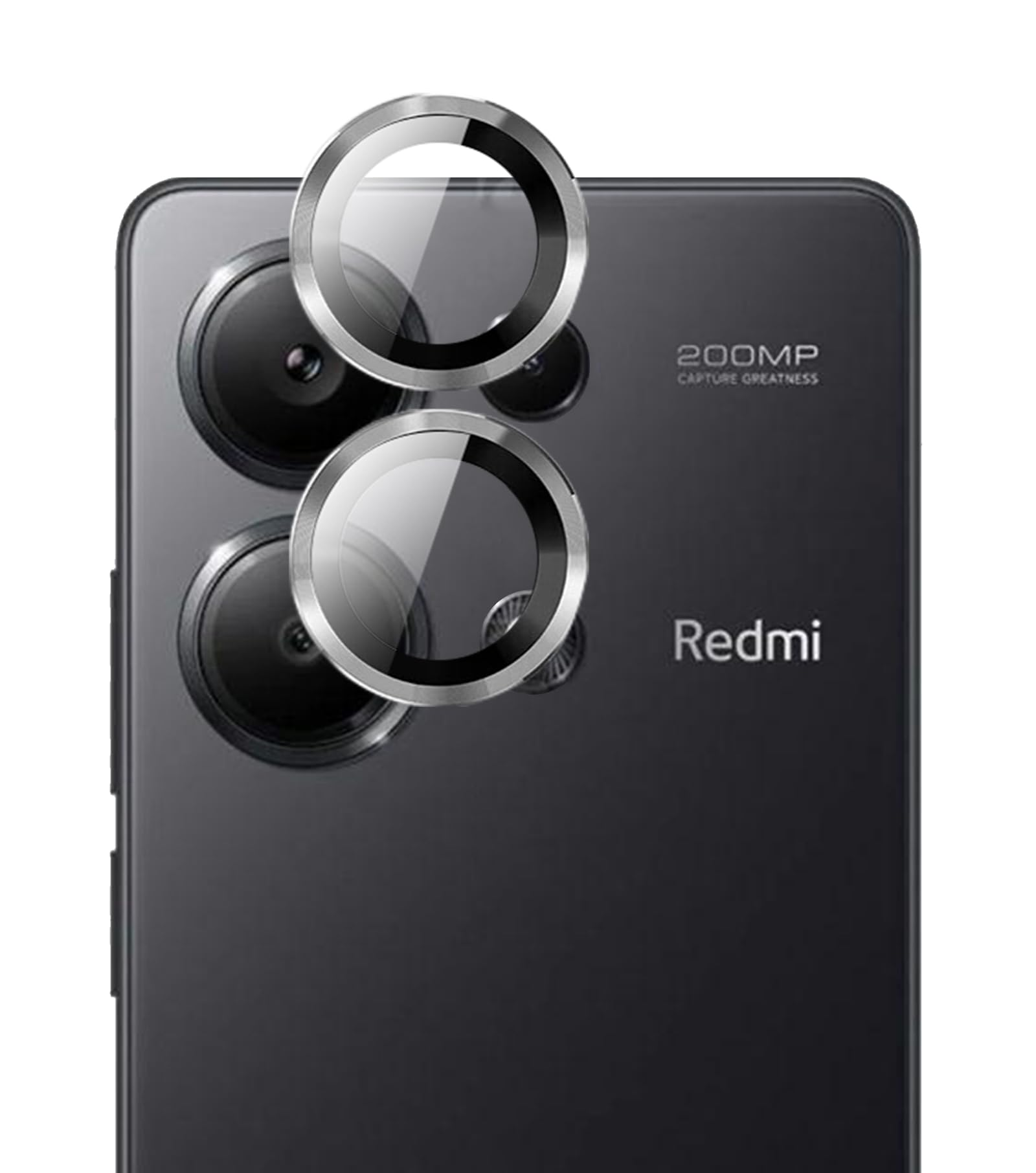 Picture of For Xiaomi Redmi Note 13 5G / Xiaomi Redmi Note 13 Pro 5G Camera Protector WSKEN Metal Ring Tempered Glass Camera Lens Protector