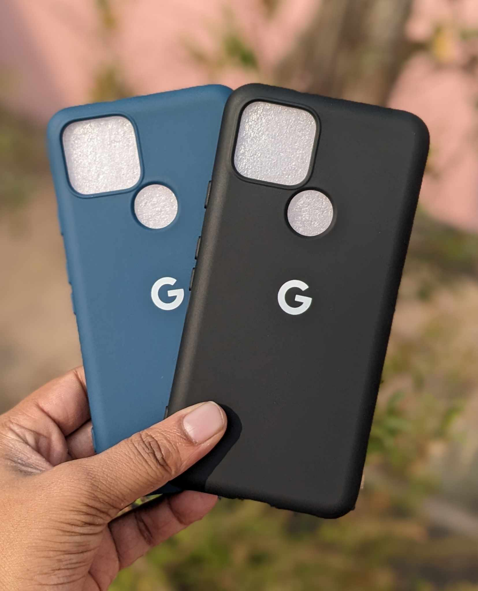 Picture of For Google Pixel 7 a Case Simple Slim Soft TPU Transaprent Clear Phone Case For Google Pixel 7a Cover  silicone black and blue