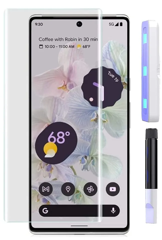 Picture of For Google Pixel 8Pro Tempered Glass Screen Protector Full Glue Silk Printing Screen Film