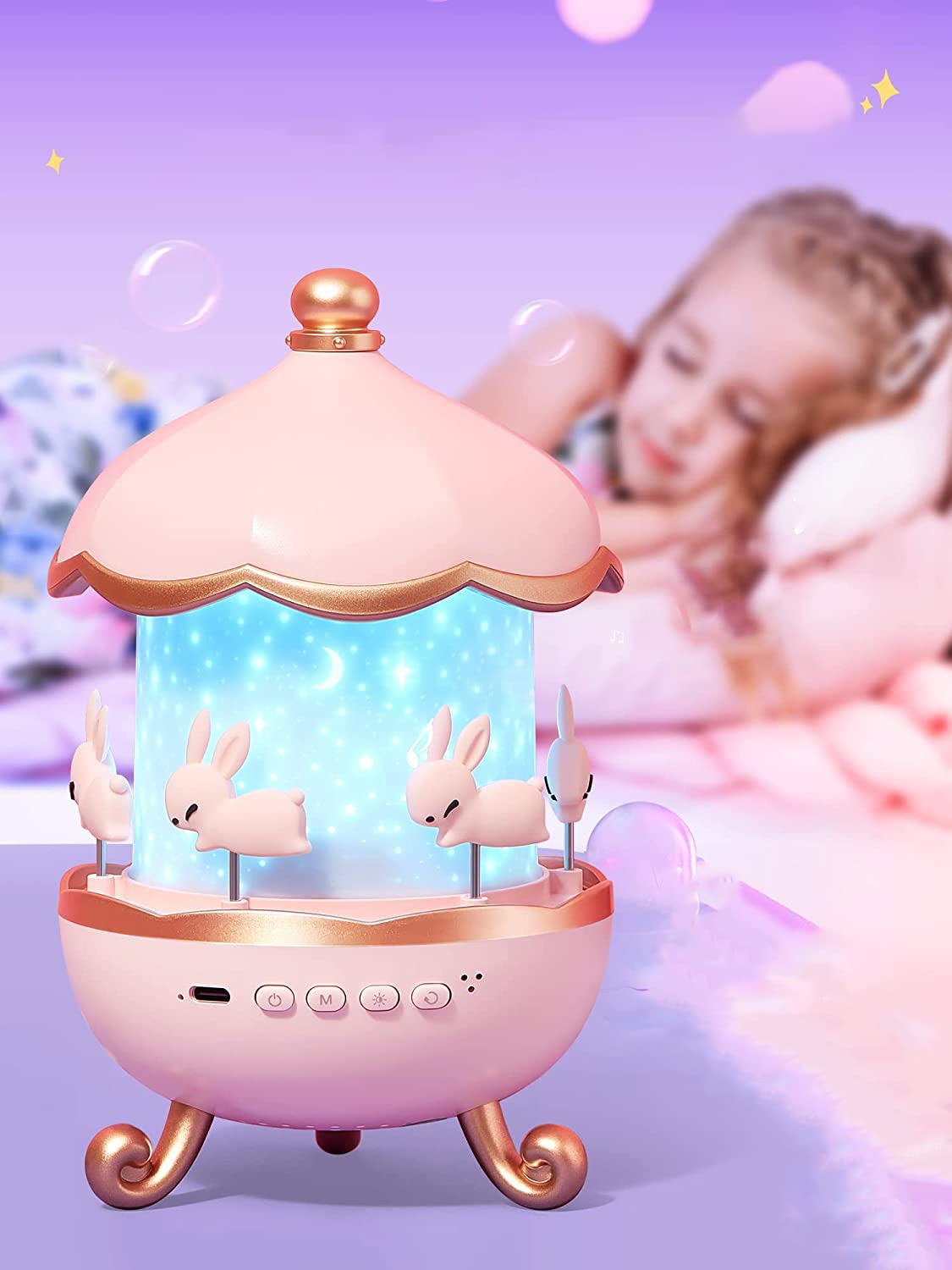 Picture of Bedroom Night Light Projector 360 Rotating For Star Kids