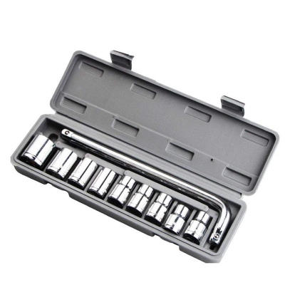 Picture of 10 pcs L Type Handle Socket Spannar Set Hand Tool Box for Automobiles/Bike/Car Repair Tools Kit