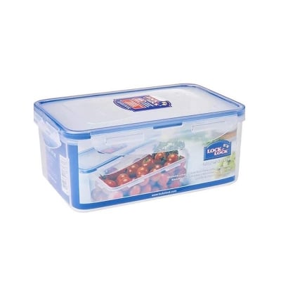 Picture of Lock & Lock Classics Rectangular Plastic Airtight Food Storage Containers With Leakproof Lid, 1.4 Liter