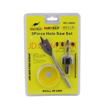 Picture of 3pcs Hole Saw Cutting Set Kit Wood Lock Installation 54mm 2-1/8inches
