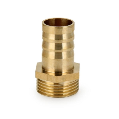 Picture of 3/4 Brass Hose Nipple - Golden