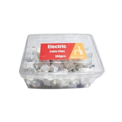 Picture of Electric Cable Clips 6mm 100 Pcs Per Box