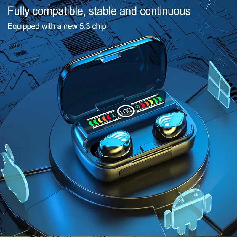 Picture of M27 Tws Wireless Earbuds Touch Control Waterproof Sports Gaming Headphone In Ear M27 Earphones With Powerbank.