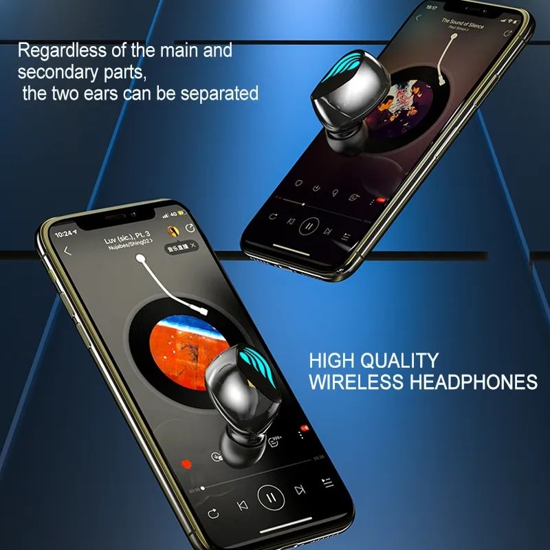 Picture of M27 Tws Wireless Earbuds Touch Control Waterproof Sports Gaming Headphone In Ear M27 Earphones With Powerbank.