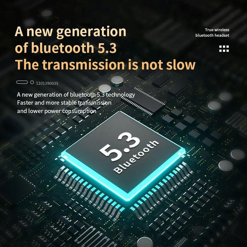 Picture of New M90 Bluetooth 5.3 Earphones Wireless Headphones Touch Control Gaming Headsets HIFI Stereo Noise Reduction earbuds With Mic
