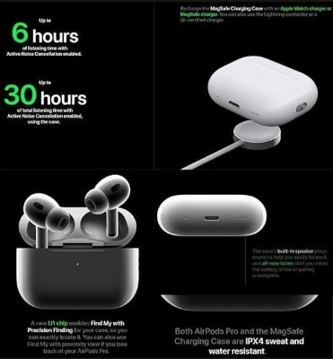 Picture of AirPods Pro 2nd generation Made in Dubai- Enjoy Immersive Sound - Enhanced Noise Reduction - Wireless Convenience.