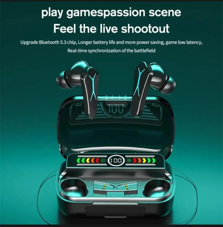 Picture of M12 TWS Wireless Bluetooth5.3 Earbuds with Microphone, 9D Stereo In Ear Headphones, Waterproof Sport Headset, Noise Reduction Bluetooth Earphones with LED Charging Case
