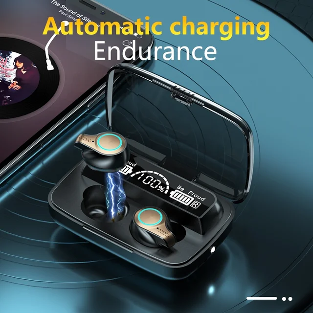 Picture of M18 TWS Wireless Earphone Waterproof  LED Display Earbuds.