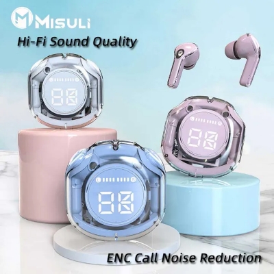 Picture of Ultrapods Pro True Wireless Earbuds with Display Transparent Design, Bluetooth 5.3 Water Proof.