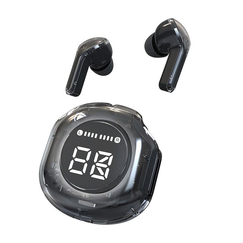 Picture of Ultrapods Pro True Wireless Earbuds with Display Transparent Design, Bluetooth 5.3 Water Proof.