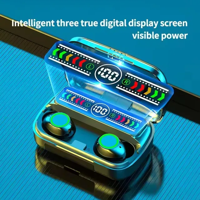 Picture of NEW M100 TWS Wireless Headphones Earphones Bluetooth Touch Control Noise Reduction Stereo Earbuds Headsets.