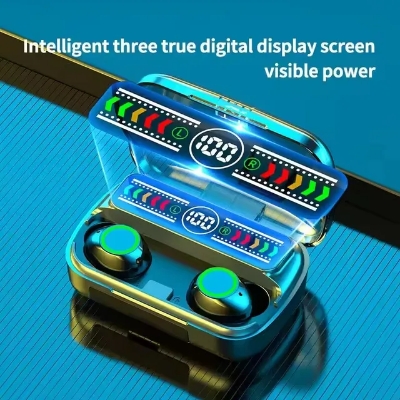 Picture of NEW M100 TWS Wireless Headphones Earphones Bluetooth Touch Control Noise Reduction Stereo Earbuds Headsets.