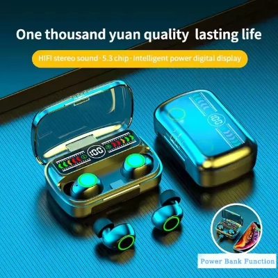 Picture of NEW M100 TWS Wireless Headphones Earphones Bluetooth Touch Control Noise Reduction Stereo Earbuds Headsets.