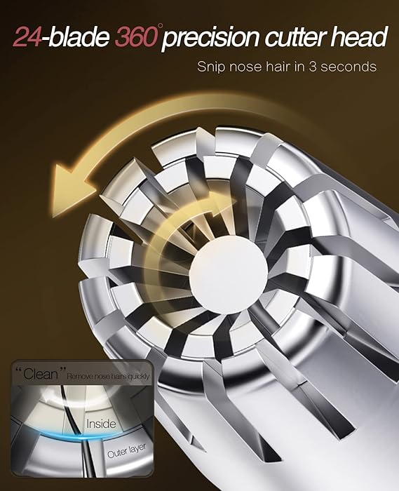 Picture of Men's Nose Hair Trimmer Stainless Steel Manual Trimmer Suitable For Nose Hair Razor Washable Portable Nose Hair Trimmer