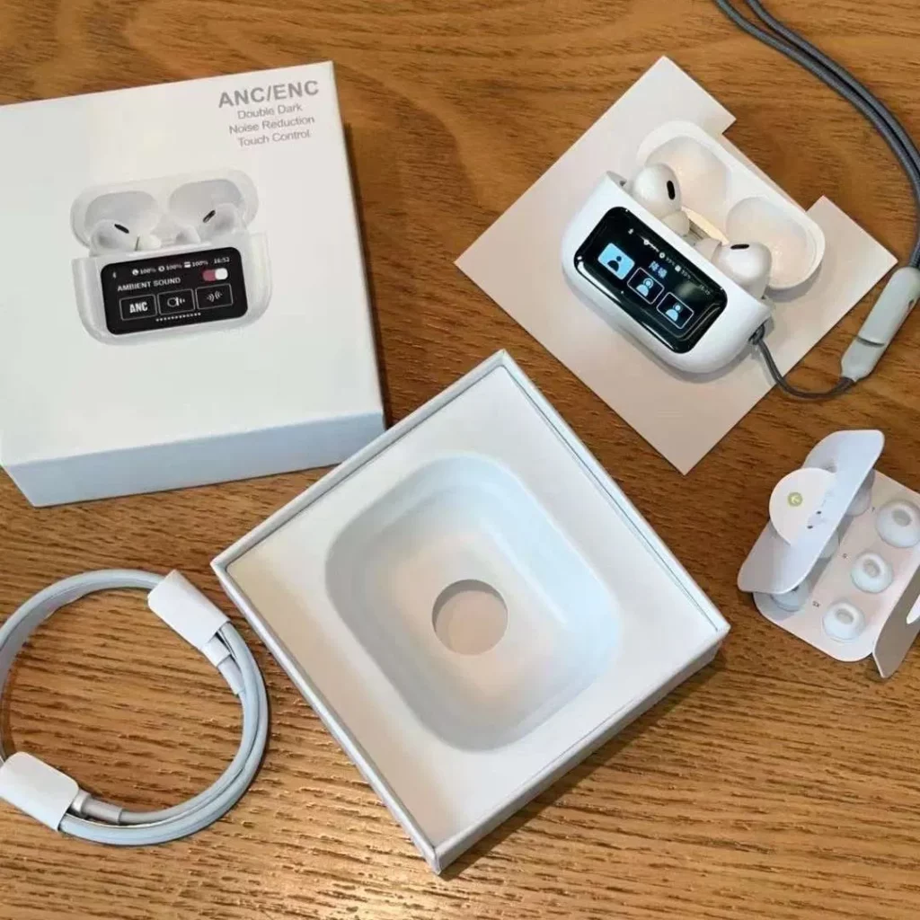Picture of Airpods A9 Pro Touch Screen Display with ANC ENC TWS Earbuds
