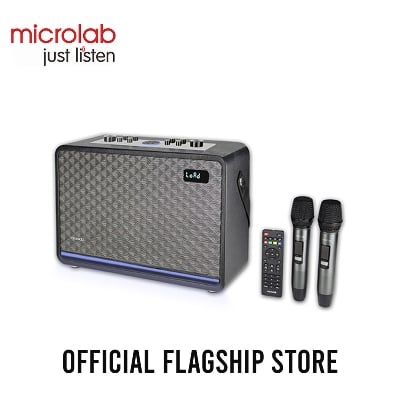Picture of Microlab KTV200PRO Stylish Portable Bag Karaoke Speaker - Stylish Portable Bag Karaoke Speaker - Output power: 120 Watt (RMS) - Interfaces: Bluetooth, line-in, USB, TF card, Guitar in, Mic in, Live - Battery Capacity: 11.1V/7500mAh