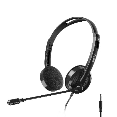 Picture of Rapoo H101 Wired Stereo Headphone - Model: H101 - Interface: Wired - Connector: 3.5mm audio interface (Single Pin) - Rotary microphone High Quality Stereo Audio - Adjustable Headband
