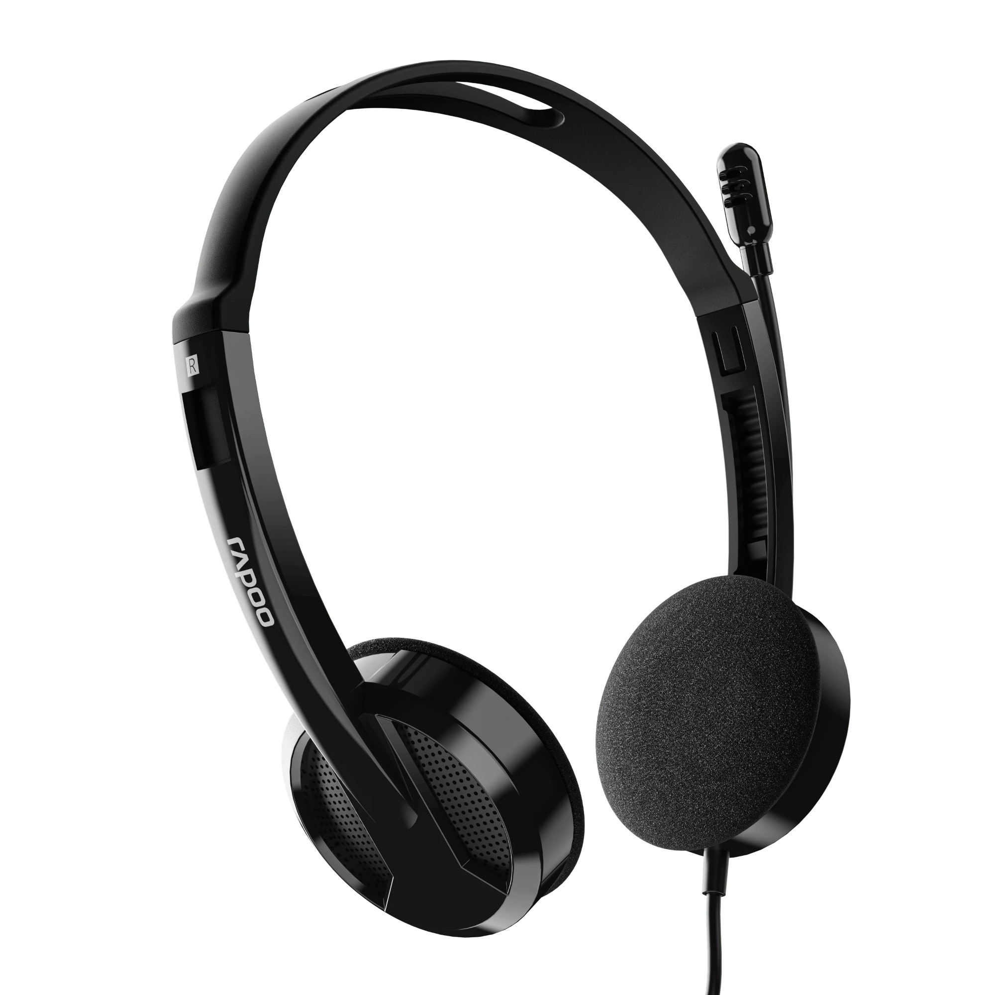 Picture of Rapoo H102 Wired Stereo Headphone - Model: H102 - Interface: Wired - Connector: 3.5mm audio interface (Double Pin) - Rotary microphone