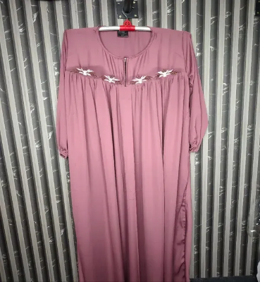 Picture of premium quality Dubai cherry fabric embroidery work Borka without hijab