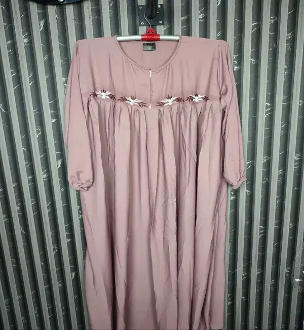 Picture of premium quality Dubai cherry fabric embroidery work Borka without hijab