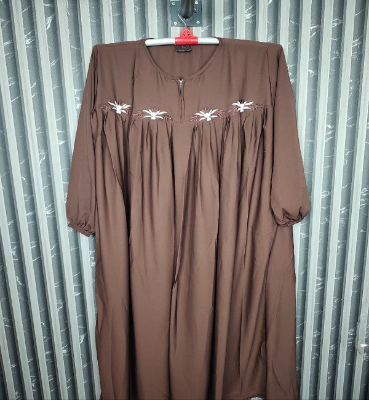 Picture of premium quality Dubai cherry fabric embroidery work Borka without hijab