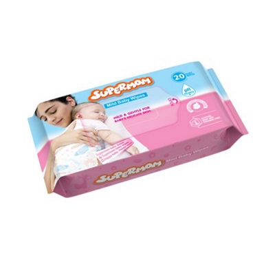 Picture of Supermom Mild Baby Wipes - 20 pcs