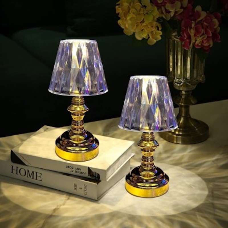 Picture of Diamond Dream Battery LED Table Lamp Modern Table Art Fancy Lighting Night Light Night Lamp  (14 cm, Gold)Diamond Dream Battery LED Table Lamp Modern Table Art Fancy Lighting Night Light Night Lamp  (14 cm, Gold)