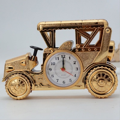 Picture of Vintage Car Clock Retro Small Bedside Wake Up Digital Alarm Clocks Plastic Craft Creative Cute Present Desktop Ornaments