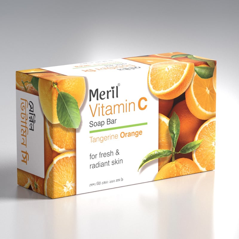 Picture of Meril Vitamin C Soap (Tangerine Orange) - 150 gm