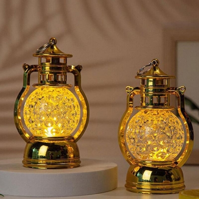 Picture of Vintage Honeycomb LED Flame Lantern – Retro Plastic Night Lamp for Home & Eid, Ramadan, Christmas, gifts Decorations