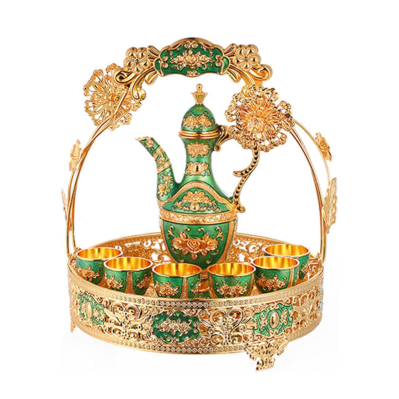 Picture of Luxury Arabic Style Tea Set Showpiece – 7 Pcs Decorative Gift Set