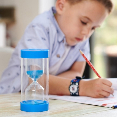 Picture of ColourBright 30-Minute Large Sand Timer – Modern Hourglass with Colored Sand for Home, Office & Study Decor