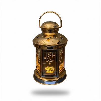 Picture of Ramadan LED Candle Lantern – Decorative Moonlight Lamp for Eid Mubarak, Battery Operated Hanging Night Light