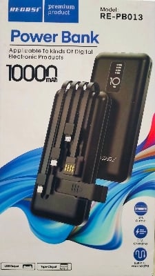 Picture of Built in 4 Wire Charging Power Bank 10000mAh